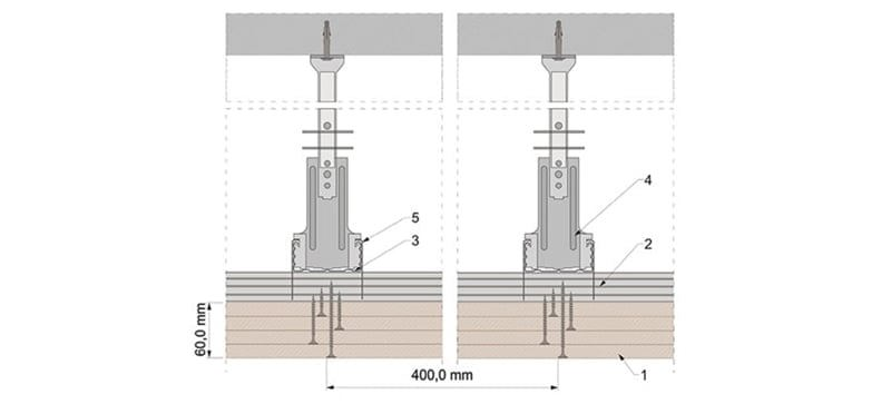 Konštrukcia stropného dvojúrovňového podhľadu