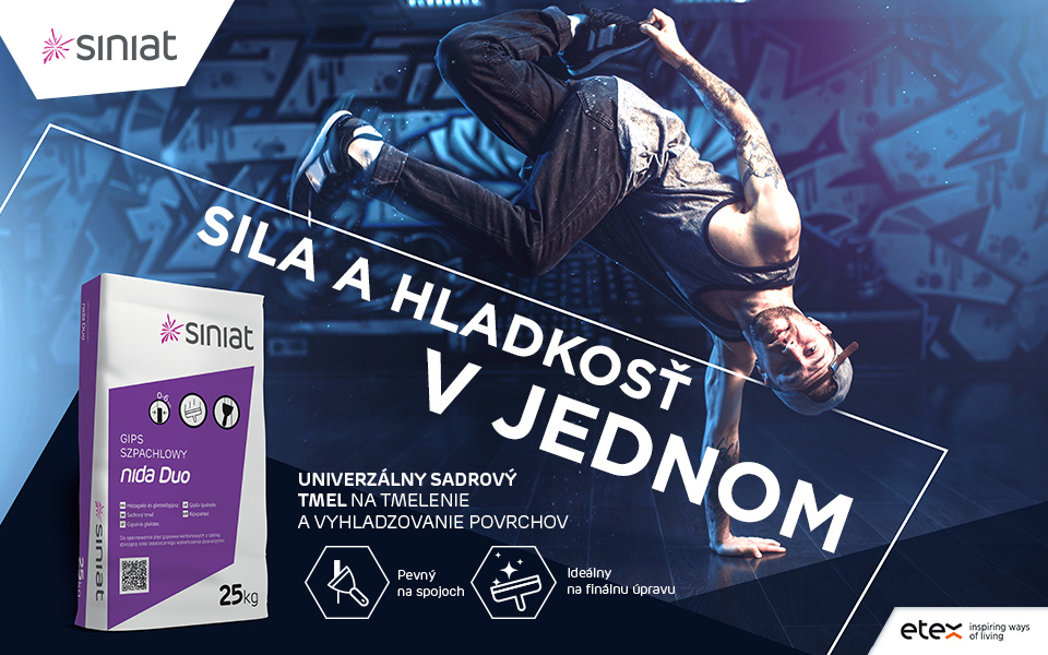 Sadrový tmel Nida Duo – silné škáry a hladká plocha jednom ranou